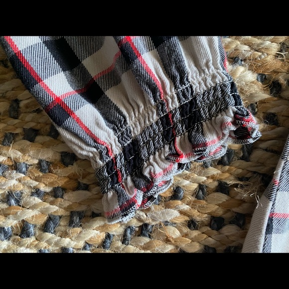 Sanctuary BeigePlaidfaux wrap long sleeve Blouse - Picture 7 of 9